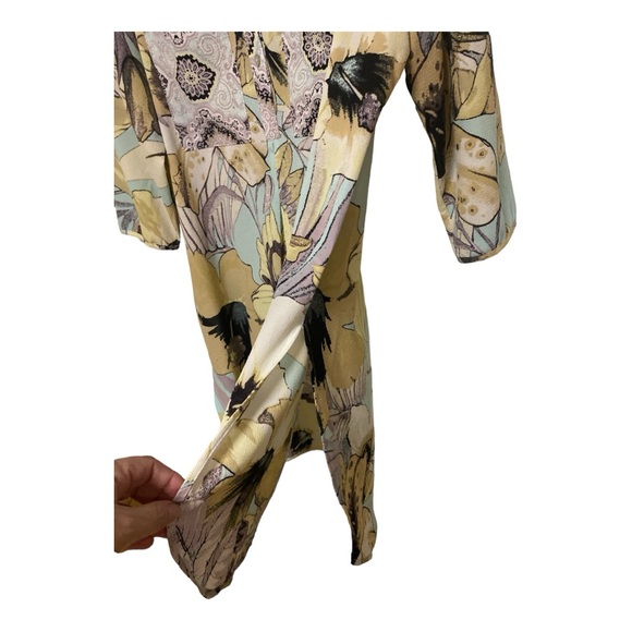 Anthropologie Fig and Flower Floral Hi/Lo Front Placket Tunic Split Sides M - Picture 12 of 15